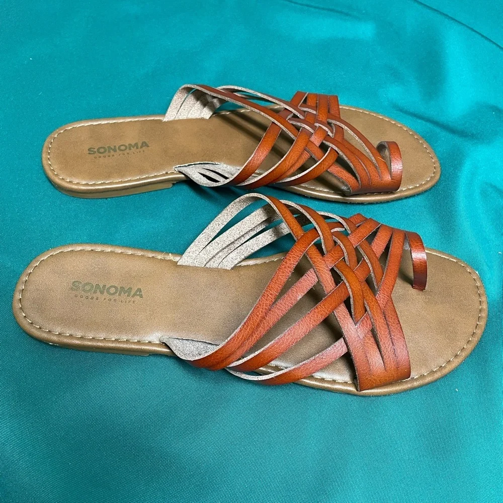 Sonoma Women's Tan Strappy Sandals